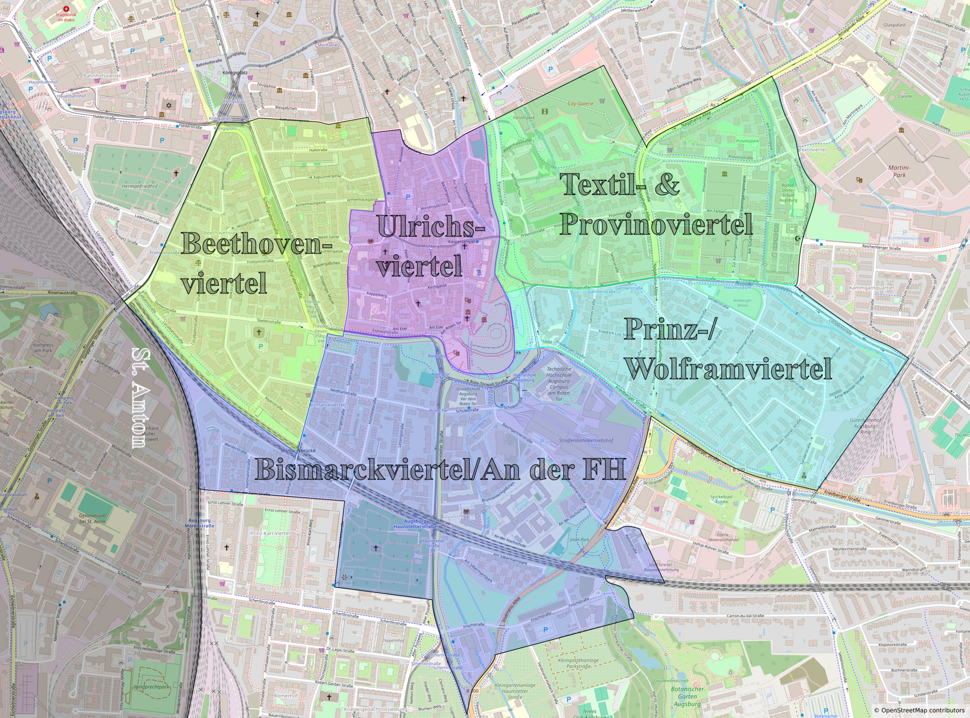 Sternsinger Gebiete St. Ulrich und Afra