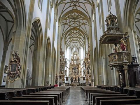 Innenraum der Basilika St. Ulrich und Afra (Foto: Nicolas Schnall/pba)