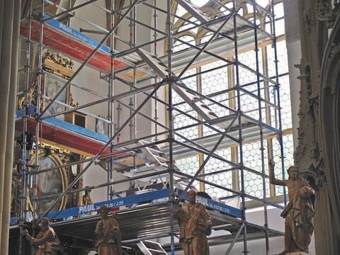 In der Andreaskapelle werden derzeit Restaurierungsarbeiten vorgenommen. (Foto: Donata Demartin)